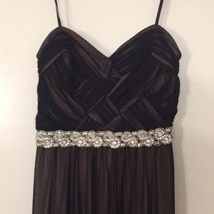 Dark Blue Elegant Strapless Dress